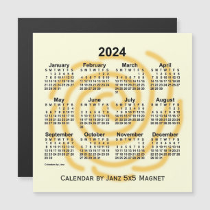 Carte Magnétique Calendrier des jours ensoleillés 2024 par Janz 5x5