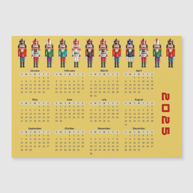 Carte magnétique Calendrier des noix de cou 2025 (Devant)