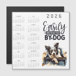 Carte Magnétique Calendrier Facilement Distrait Par Chien