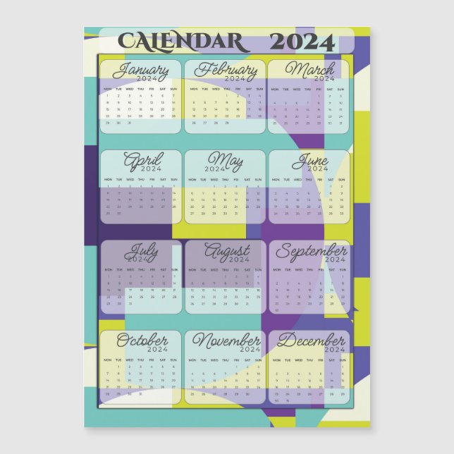 Carte Magnétique Calendrier magnétique 2024 (Devant)