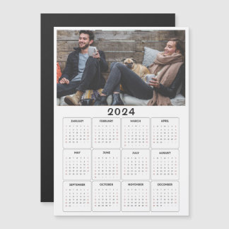 Carte Magnétique Calendrier magnétique 2024 - Photo personnalisée