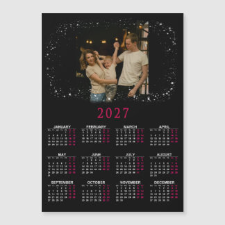Carte Magnétique Calendrier magnétique 2027 avec photos de famille
