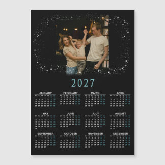 Carte Magnétique Calendrier magnétique 2027 avec photos de famille