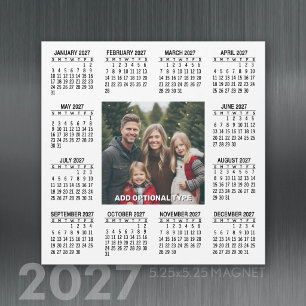 Carte Magnétique Calendrier magnétique carré 2027 avec photo