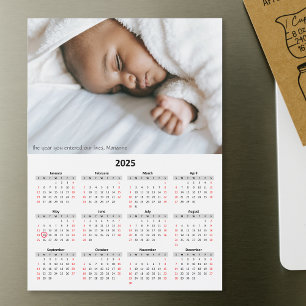 Carte Magnétique Calendrier magnétique de date de naissance de bébé