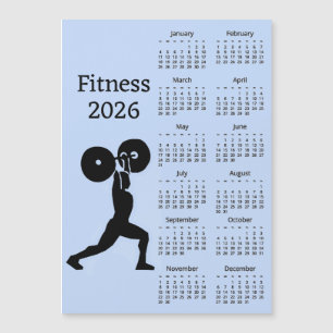 Carte Magnétique Calendrier magnétique de levage de poids Fitness 2