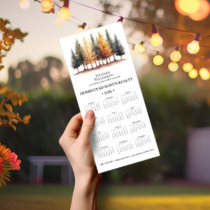 Carte Magnétique Calendrier magnétique des affaires 2025 - Forêt/Wh