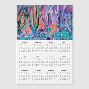 Carte Magnétique Calendrier magnétique désertique vibrant 2027 Cact