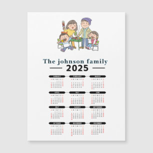 Carte Magnétique Calendrier magnétique familial personnalisé 2025