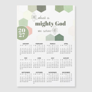 Carte Magnétique Calendrier magnétique géométrique 2027 Quel Dieu p