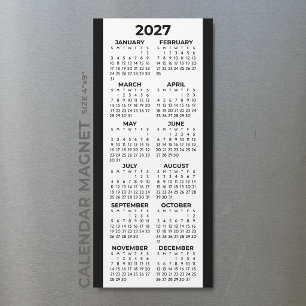 Carte Magnétique Calendrier Magnétique Minimaliste de Base pour l'A