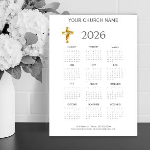 Carte Magnétique Calendrier Magnétique Minimaliste Moderne 2026