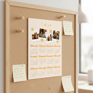 Carte Magnétique Calendrier magnétique personnalisé avec photos 202