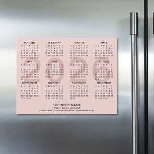 Carte Magnétique Calendrier magnétique personnalisé Business Pink 2