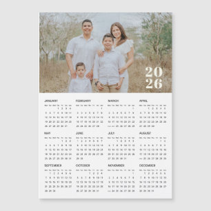 Carte Magnétique Calendrier magnétique photo personnalisé 2026