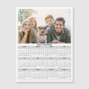 Carte Magnétique Calendrier magnétique photo personnalisé 2026