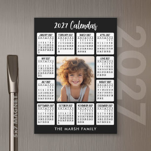 Carte Magnétique Calendrier magnétique vertical 2027 Photo - HNY no