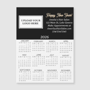 Carte Magnétique Calendrier mini Logo Entreprise 2026