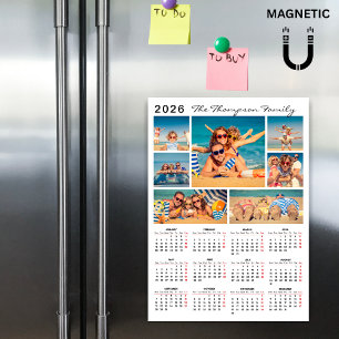 Carte Magnétique Calendrier photo collage aimanté simple moderne 20