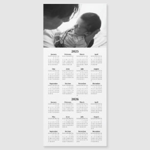 Carte Magnétique Calendrier photo de deux ans 2025-2026