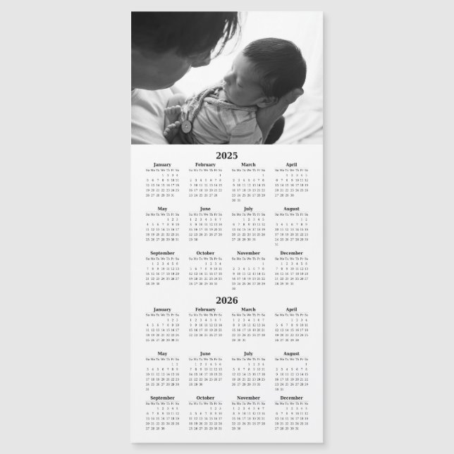 Carte Magnétique Calendrier photo de deux ans 2025-2026 (Devant)