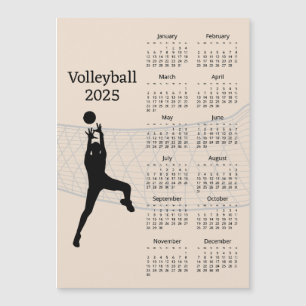 Carte magnétique Calendrier Volleyball 2025
