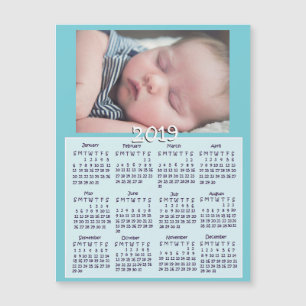 Carte Magnétique Calendriers 2019 personnalisés d'aimant de photo