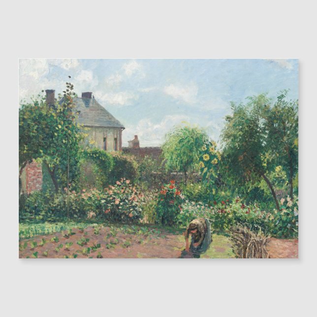 Carte Magnétique Camille Pissarro Le jardin de l'artiste à Eragny (Devant)