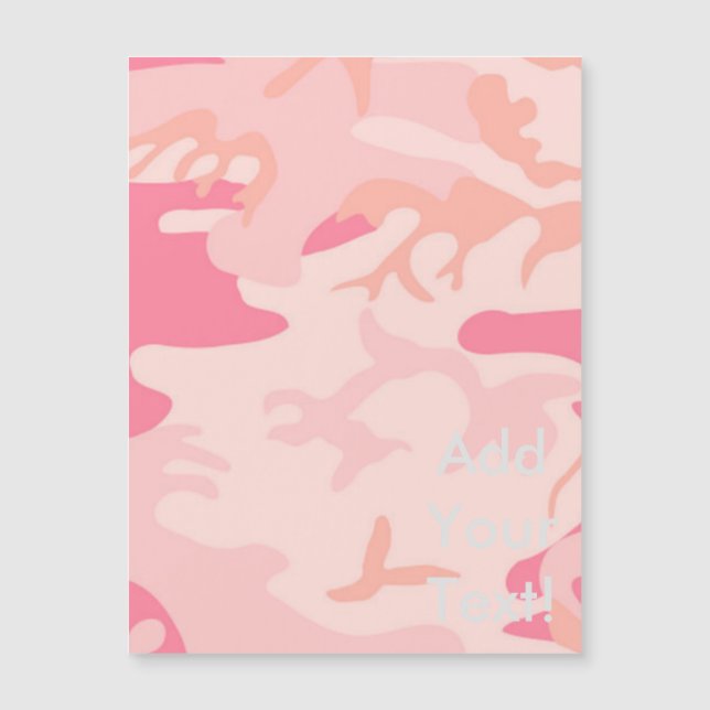 Carte Magnétique Camo rose Manly (Devant)