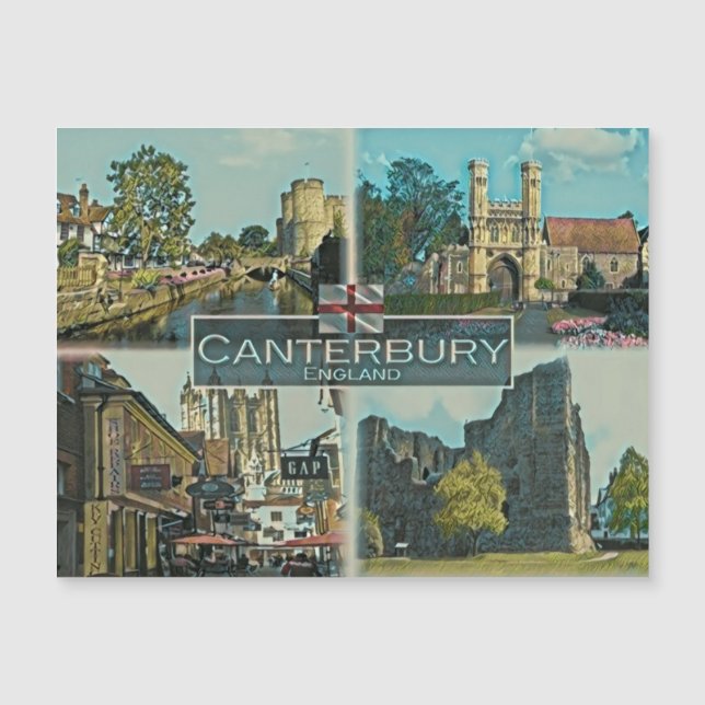 Carte Magnétique Canterbury - Angleterre - Europe - (Devant)