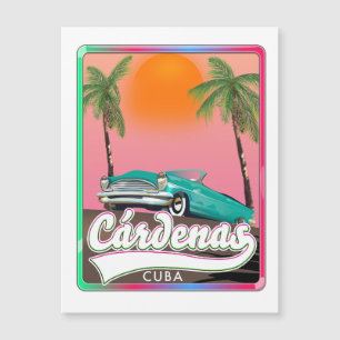 Carte Magnétique Cárdenas Cuba poster de voyage vintage