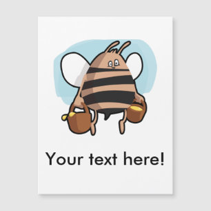 Carte Magnétique Caricature d'abeille