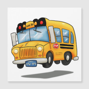 Carte Magnétique Cartoon School Bus