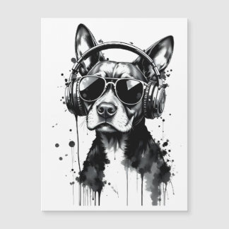 Carte Magnétique Casque de chien cool Cute Animaux de compagnie enc