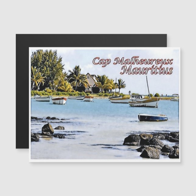 Carte Magnétique Casquette Malheureux - Maurice - (Devant / Derrière)