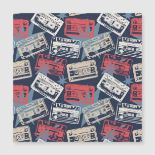 Carte Magnétique Cassettes Vielles Musique Vintage sans couture