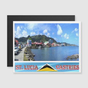Carte Magnétique Castries - Sainte-Lucie - Panorama -