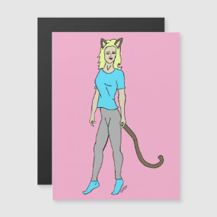 Carte Magnétique catgirl