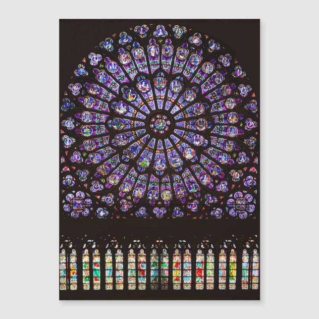 Carte Magnétique Cathédrale Notre-Dame de Paris Rose (Devant)