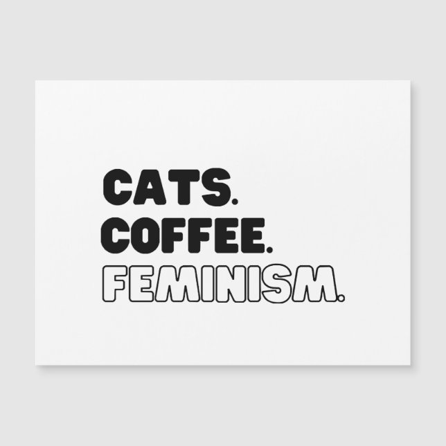 Carte Magnétique Cats Café Féminisme (Devant)