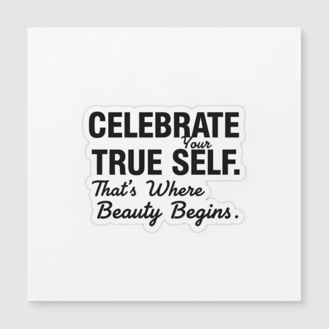 Carte Magnétique Celebrate True Self Sticker (Devant)