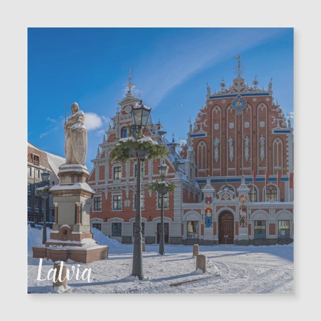 Carte Magnétique Centre-ville historique de Riga, Lettonie (Devant)