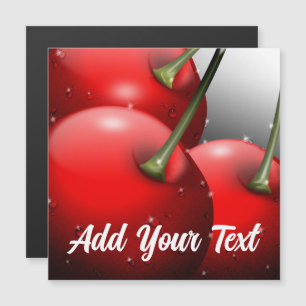 Carte Magnétique Cerises avec gouttes de ragoût