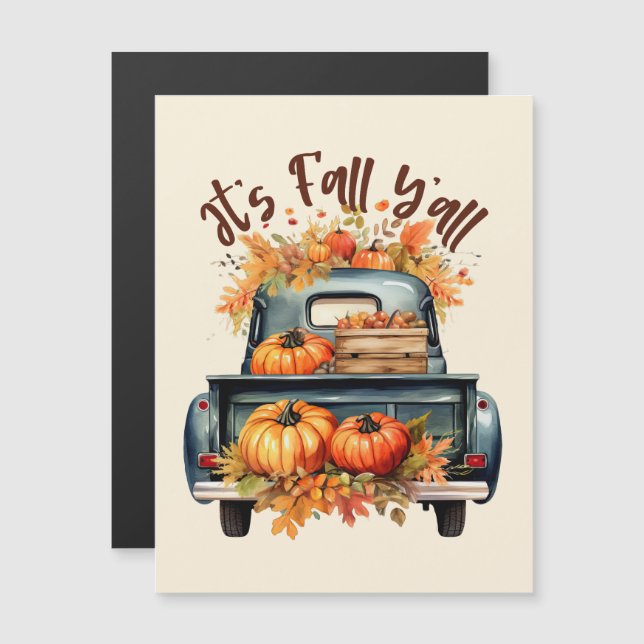 Carte Magnétique C'est l'automne (Devant / Derrière)