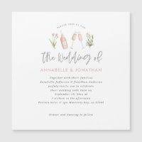 Champagne florale fleur sauvage script moderne