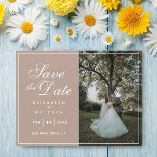 Carte Magnétique Champagne Rustique Photo Mariage Enregistrer La Da