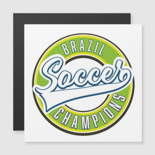 Carte Magnétique Champions de football du Brésil