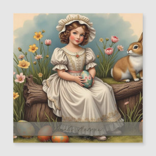 Carte Magnétique Charme vintage de Pâques