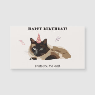 Carte magnétique Chat d'anniversaire