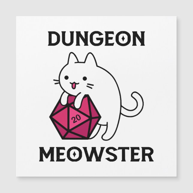 Carte Magnétique Chat de la Meowster Dungeon amusant (Devant)